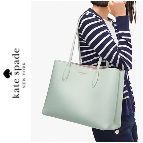 NWT Kate Spade genuine leather tote & wristlet - Picture 2 of 7